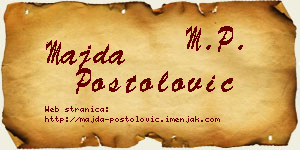Majda Postolović vizit kartica
